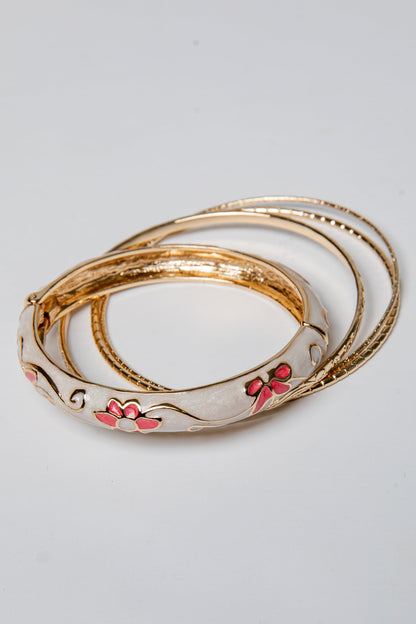 Carly Gold Bangle Bracelet Set