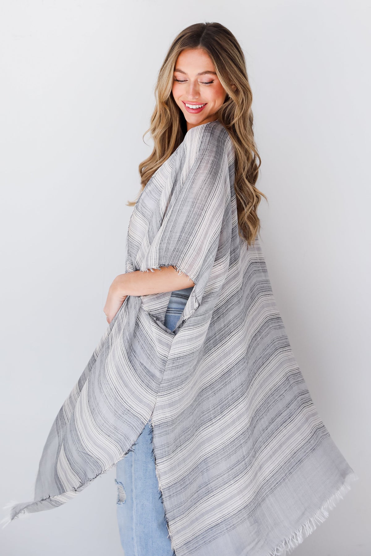 Bahama Beauty Striped Kimono