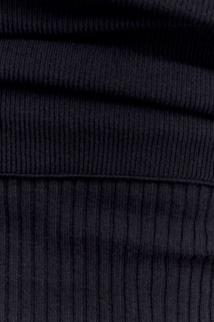 Sierra Asymmetrical Cashmere Blend Knit Top - Black