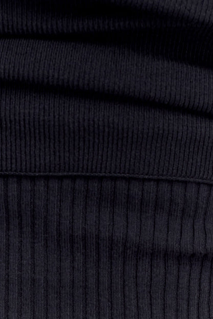 Sierra Asymmetrical Cashmere Blend Knit Top - Black