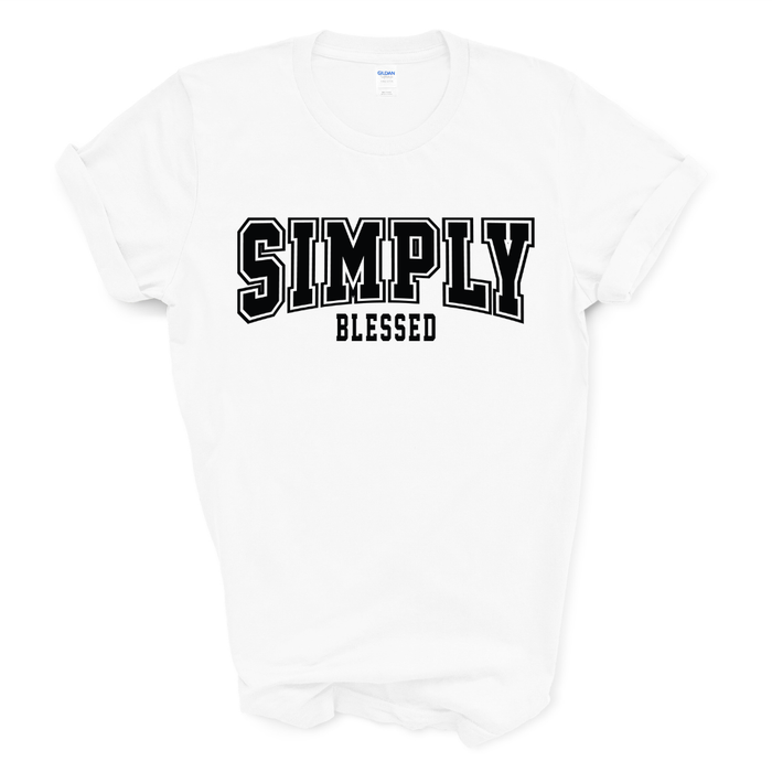 Simply Blessed Graphic Tee (Black Print)