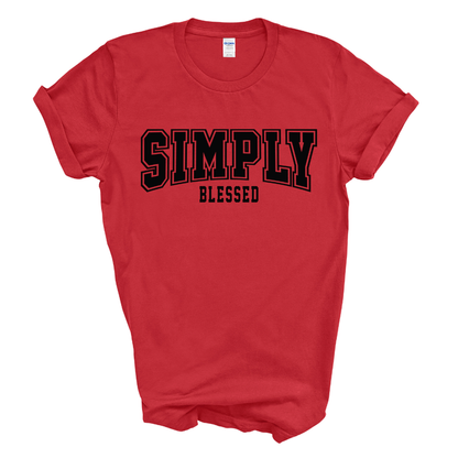Simply Blessed Graphic Tee (Black Print)