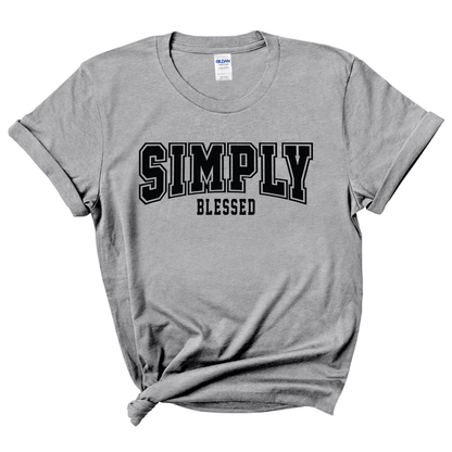 Simply Blessed Graphic Tee (Black Print)