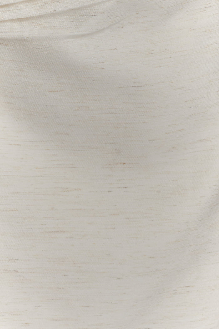 Steph Strapless Linen Mini Dress - White