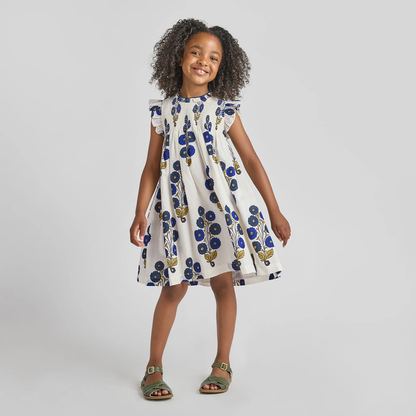 Stevie Dress Navy Buttercup Floral
