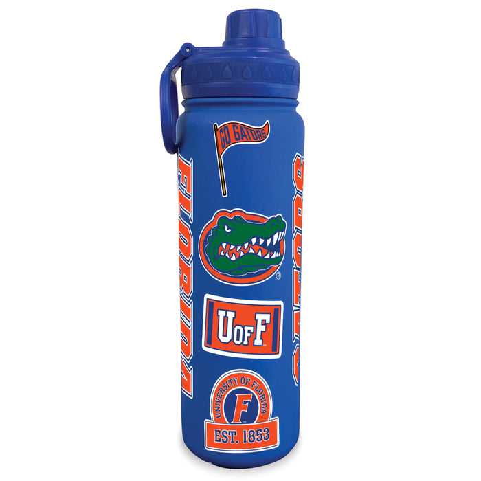 Sticker Style Wrap 24oz. Stainless Steel Collegiate Water Bottle