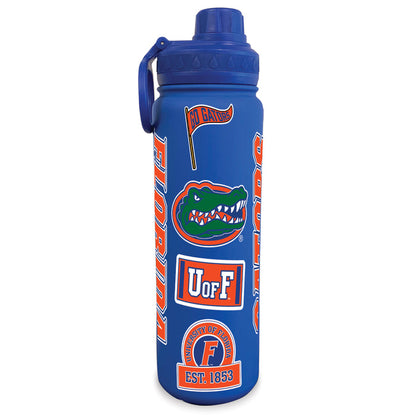 Sticker Style Wrap 24oz. Stainless Steel Collegiate Water Bottle