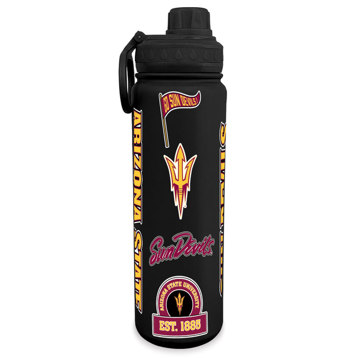 Sticker Style Wrap 24oz. Stainless Steel Collegiate Water Bottle