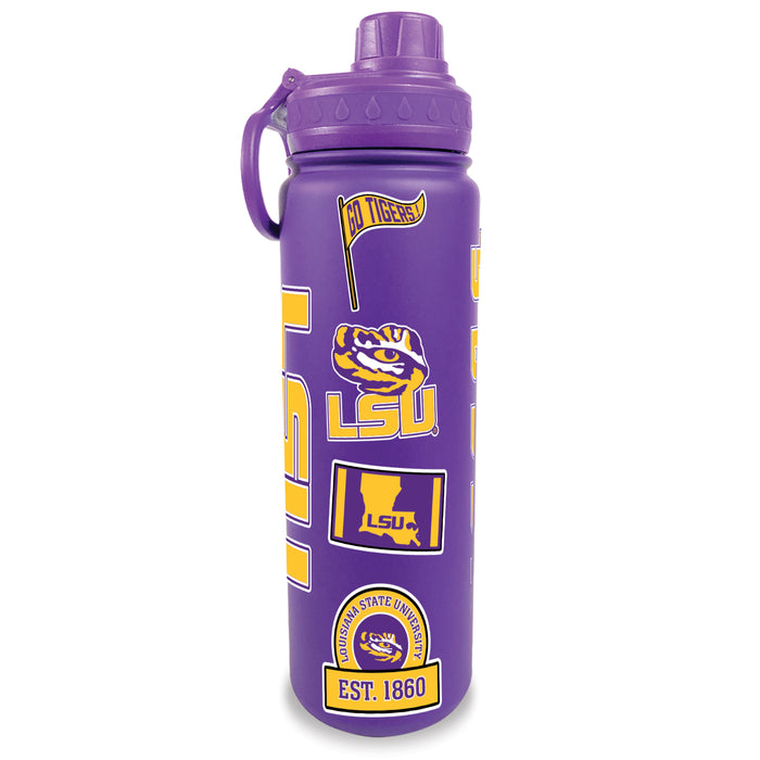 Sticker Style Wrap 24oz. Stainless Steel Collegiate Water Bottle
