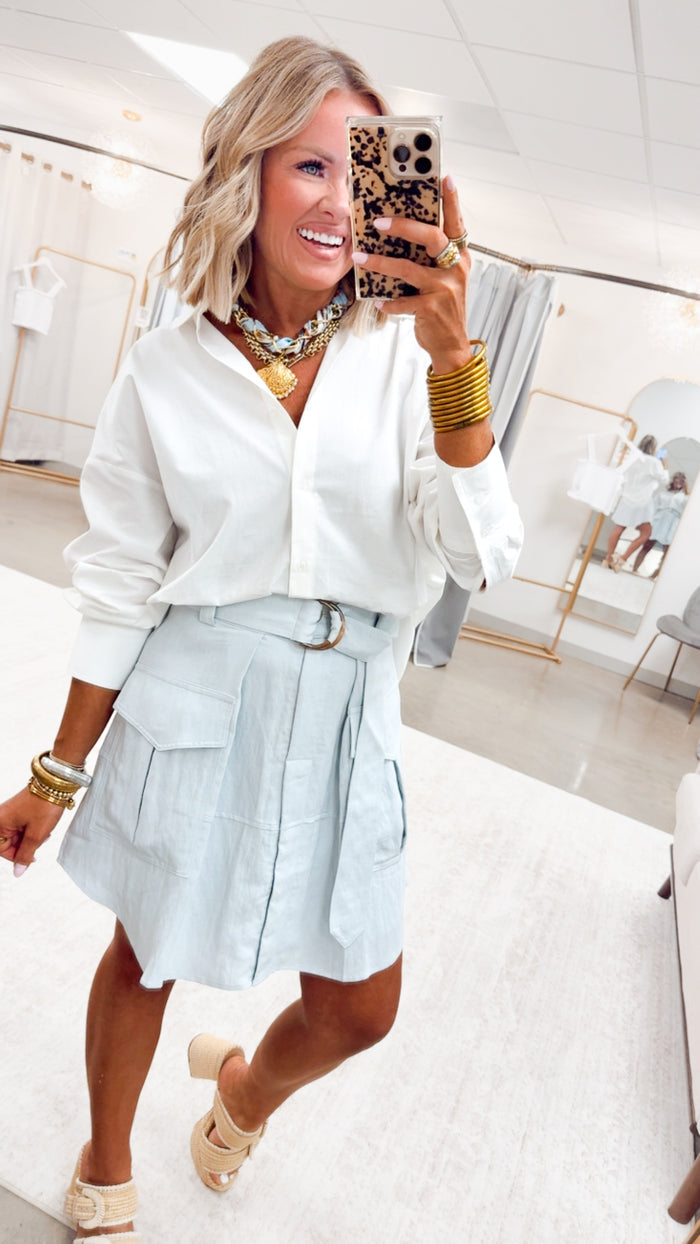The Lucy Poplin Shirt-White