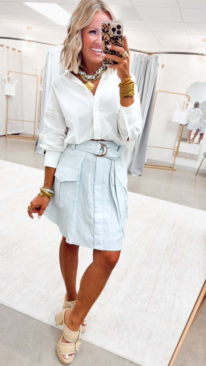 The Lucy Poplin Shirt-White