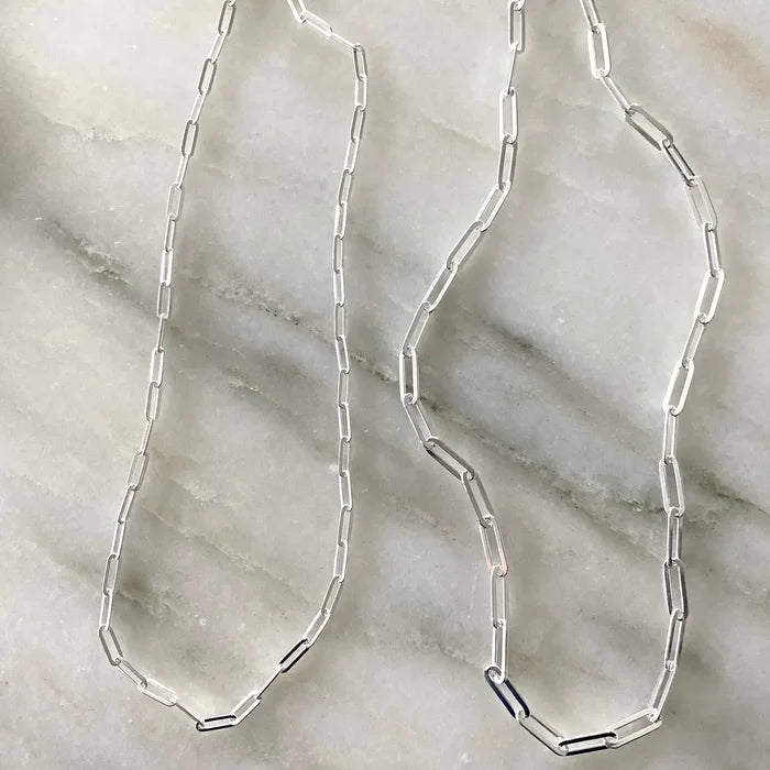 TL JSR Micro Paperclip Necklace