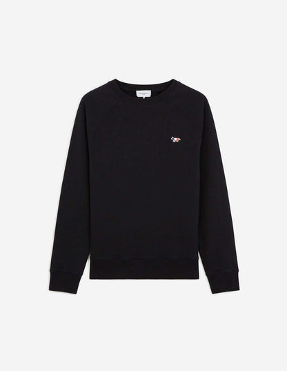 Tricolor Fox Patch Clean Sweatshirt Black