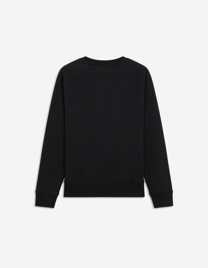 Tricolor Fox Patch Clean Sweatshirt Black