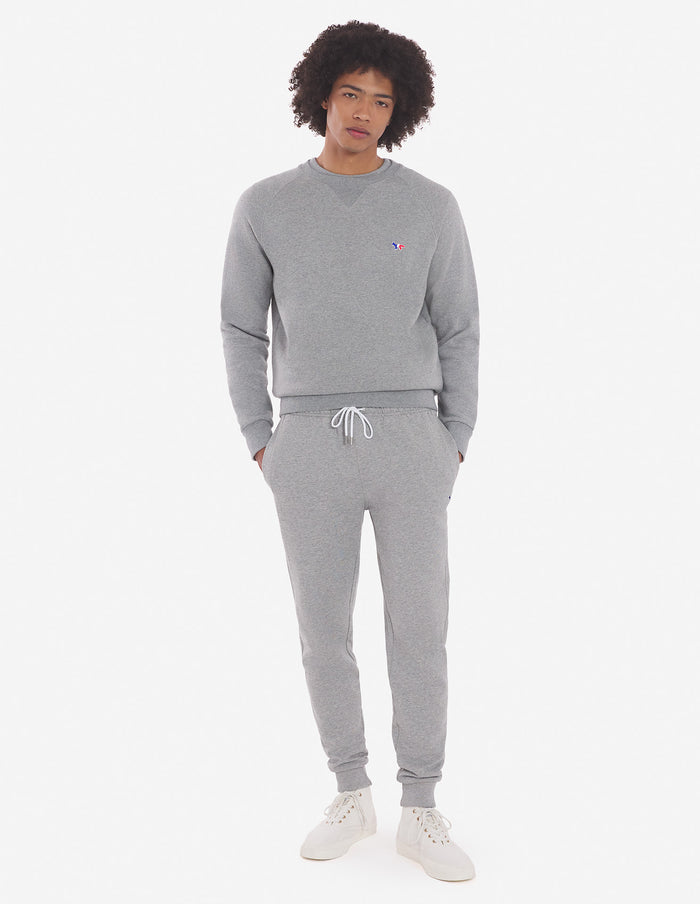 Tricolor Fox Patch Clean Sweatshirt Grey Melange