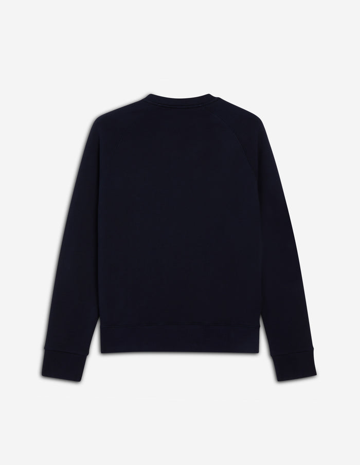 Tricolor Fox Patch Clean Sweatshirt Navy