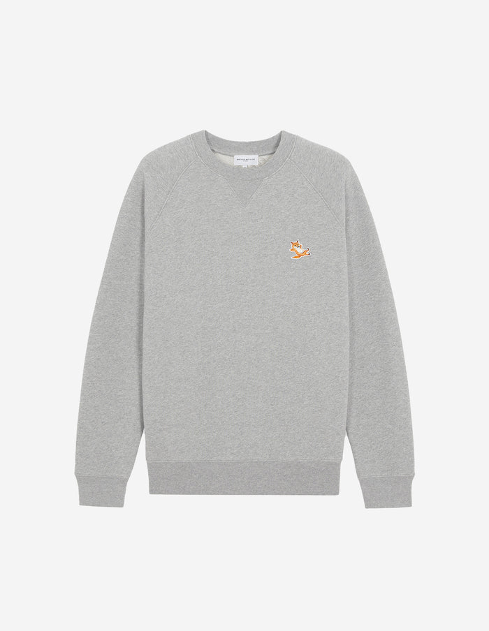 Unisex Chillax Fox Patch Classic Sweatshirt Grey Melange