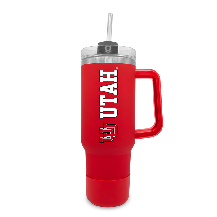 Utah Utes 40oz Stainless Tumbler w/Removable Straw