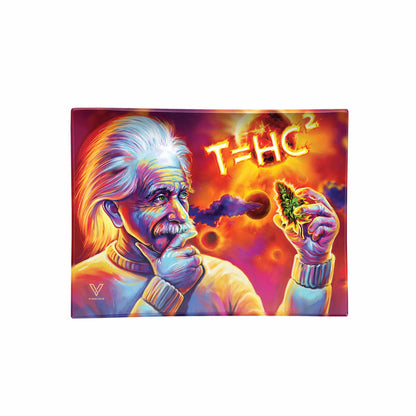 V Syndicate Shatter Proof Glass Rolling Tray - T=HC2 Einstein Solar Diesel