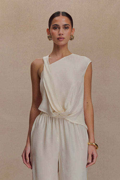 Violeta Asymmetric Top - Ivory