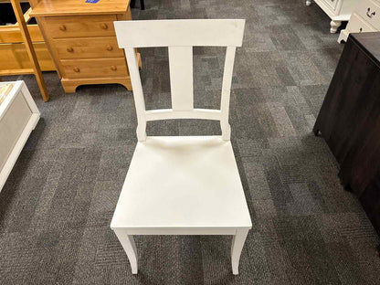 White Slatback Chair w/ Cushion