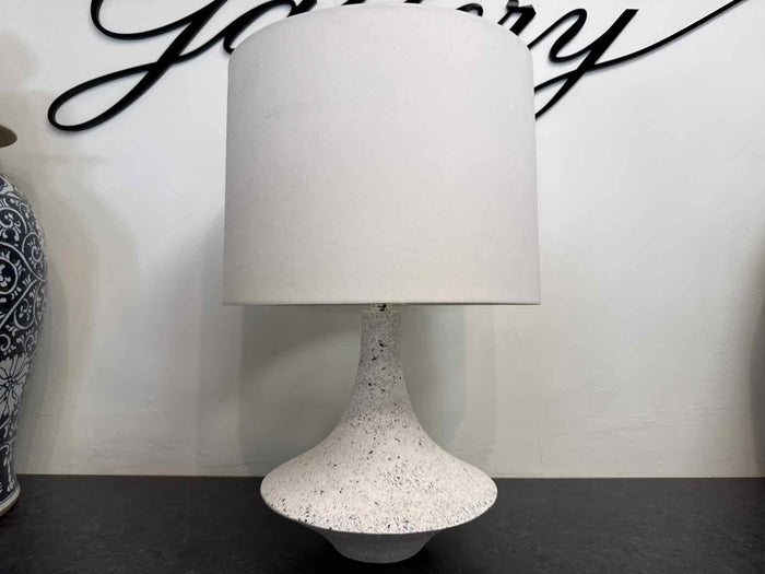 White Speckled Table Lamp