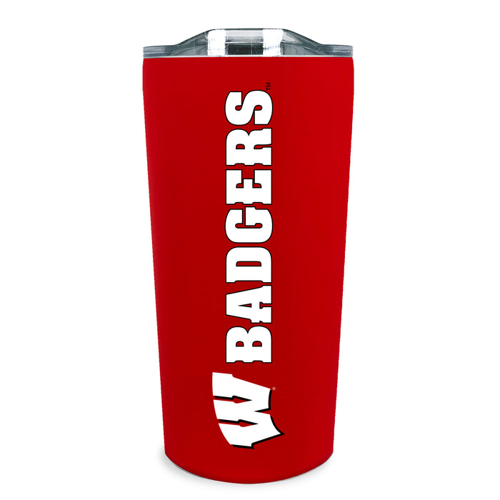 Wisconsin Badgers 18oz Stainless Soft Touch Tumbler