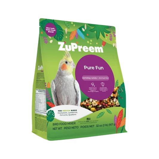 Zupreem Pure Fun Bird Food for Medium Birds 2 lb